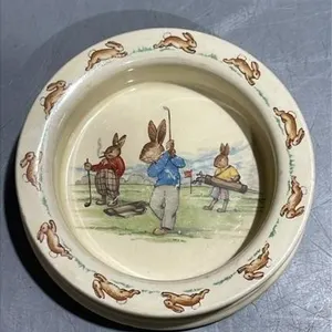 Vintage Royal Doulton Bunnykins bowl - 6in d
