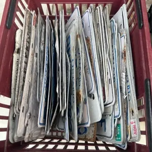 Basket of license plates