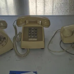 3 Vintage Rotary Dial Telephones