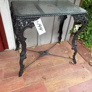 Cast Iron Glass Top Table