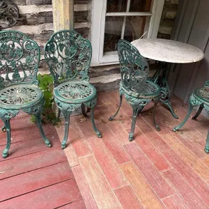 Antique Cast Iron Table & Chairs
