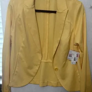 NWT Sz L metaphor yellow Blazer