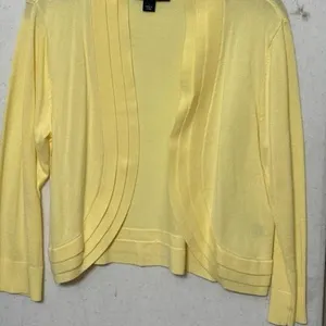 NWT SZ L Perceptions New York yellow open