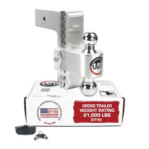 Weigh Safe Adj Trailer Hitch Ball Mount 4" Adj 3"