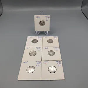 Collection of Seven Mercury Silver Dimes