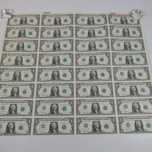 1995 bureau of engraving and printing uncut sheet of $1 bills