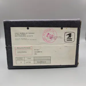 Five 1978 United States Mint Proof Sets, Original Shipping Box