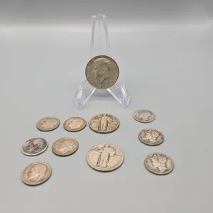 Assorted Lot of US 90% Silver Coins: Half Dollar, Dimes, Quarters