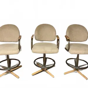 3 Swivel Upholstered Bar Stools