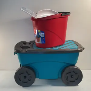 Suncast Garden Scooter With O-Cedar Bucket And Libman Dustpan