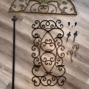 Decorative Metal Wall Art Pieces and Hardware Set