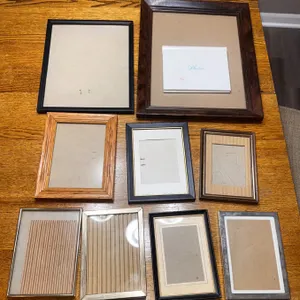 Vintage and Modern Picture Frames in Varied Sizes