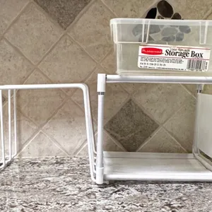 Plastic Storage Box and Organizers in White and Clear, Modern Era