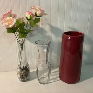 Three Vases with Artificial Flowers