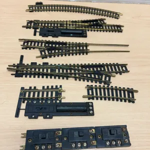 HO Gauge Model Train Track Switches and Components, Yugoslavia and Italy Marked, 3 Switches