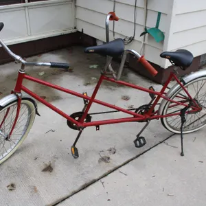 Red Tandem Bicycle with GT Supersoft Seats