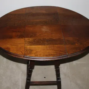 Wood Drop Leaf Table with Turned Legs