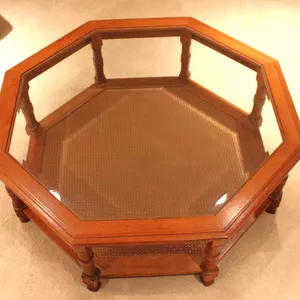 Octagonal Glass Top Coffee Table