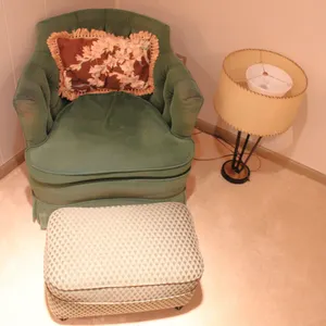 Woodmark Originals Chair, Ottoman, and Lamp