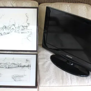 Samsung 26" Flatscreen TV and Framed Art Prints