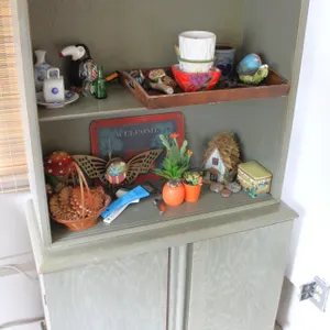 Painted Wood Cabinet with Two Doors