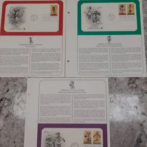 1996 American Indian Dances First Day Covers Featuring Hoop, Fancy, Butterfly, Traditional, and Rave
