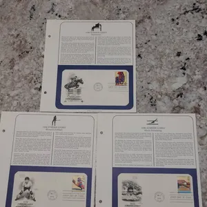 1996 Summer Olympic Games First Day Cover Set: Equestrian, Women's Softball, Men's Swimming, Postal