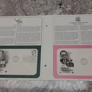 Postal Commemorative Society First Day Covers: Cal Farley and Fulbright Scholarships 50th Anniversar