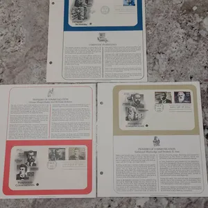 1996 USPS First Day Covers Set: Computer Technology and Pioneers of Communication, Postal Commemorat