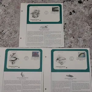 Postal Commemorative Society Endangered Species FDC Set: American Crocodile, Brown Pelican, Gila Tro