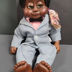 1988 Naber Kids "Max" Handmade Collectible Doll, Wooden Head, Arms, Legs, With Original Tag and Book