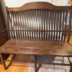 Amish-Made Wood Bench