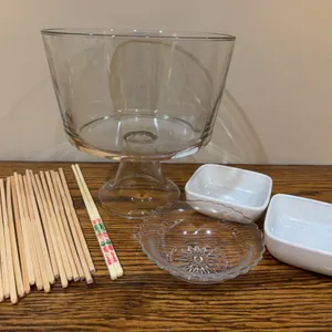 Trifle Bowl, Chopsticks, Ramekins