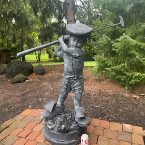 Life size golf sculpture-Jim Davidson-Little Golfer
