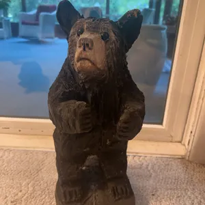 Chainsaw carved wood bear