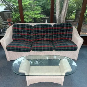 High quality wicker sofa and table