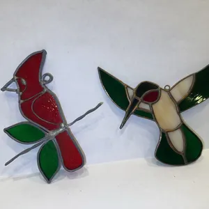 Stained glass birds - 2 total