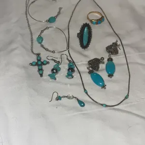 Silver and turquoise jewelry