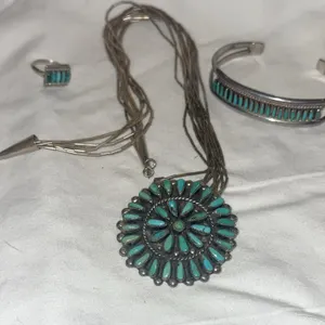 Rare Victor Moses BEGAY Navajo turquoise necklace, etc.