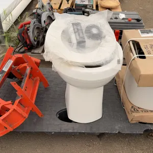 New Toilet Bowl & Tank Set with B&D Workhorse Adjustable Platform Brackets