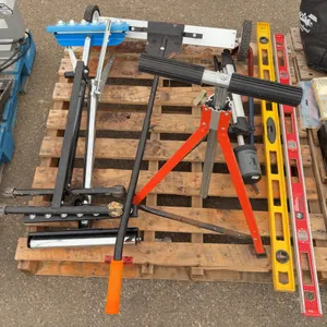Contractor Tools Lot Including Magnetic Sweeper, Tripod Stand & Levels