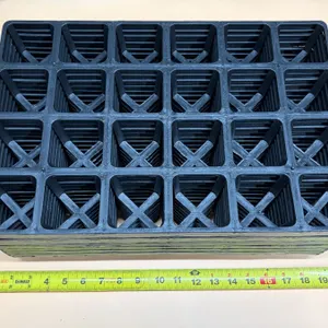 10 Pack Square Nursery Pot Tray with 24 Holes, Plant Trays for Carrying Small Plant Pots. (New)