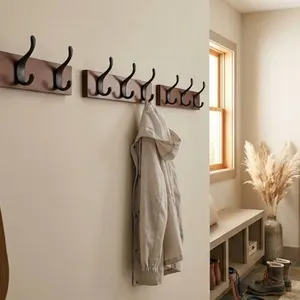 Lot of 3 - Amazon Basics Wall Mounted Coat Rack Trio