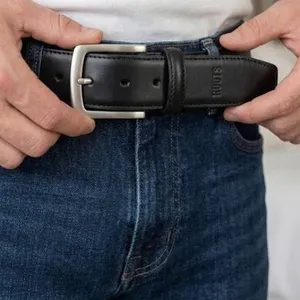 Roots Black Leather Belt Size 32-34 M/M