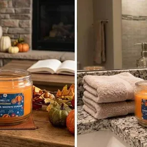 Case of 4 - Candle-lite 10oz 3 Wick Pumpkin & Brown Sugar Candle