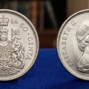 1966 Canada 50 Cents Silver Coin