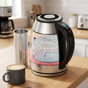 Chefman Dual Glass 1.7L Cool-Touch Kettle