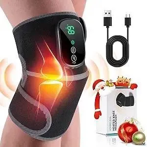 Heated Vibration Knee Massager, Black