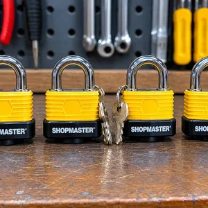 ShopMaster Weather Resistant Padlocks 4 Pack