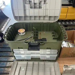 Flambeau tackle box and tackle 18x11x12in tall